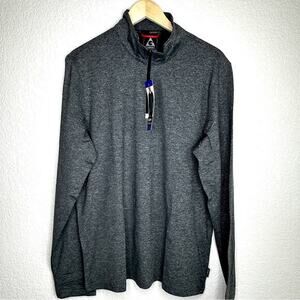 Gerry Long Sleeve 1/4 zip Gray Striped pullover‎ NWT L